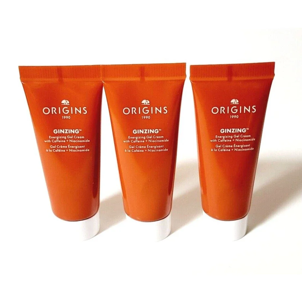 3 x Origins GINZING Energizing Gel Cream With Caffeine & Niacinamide 0.5 oz!!!